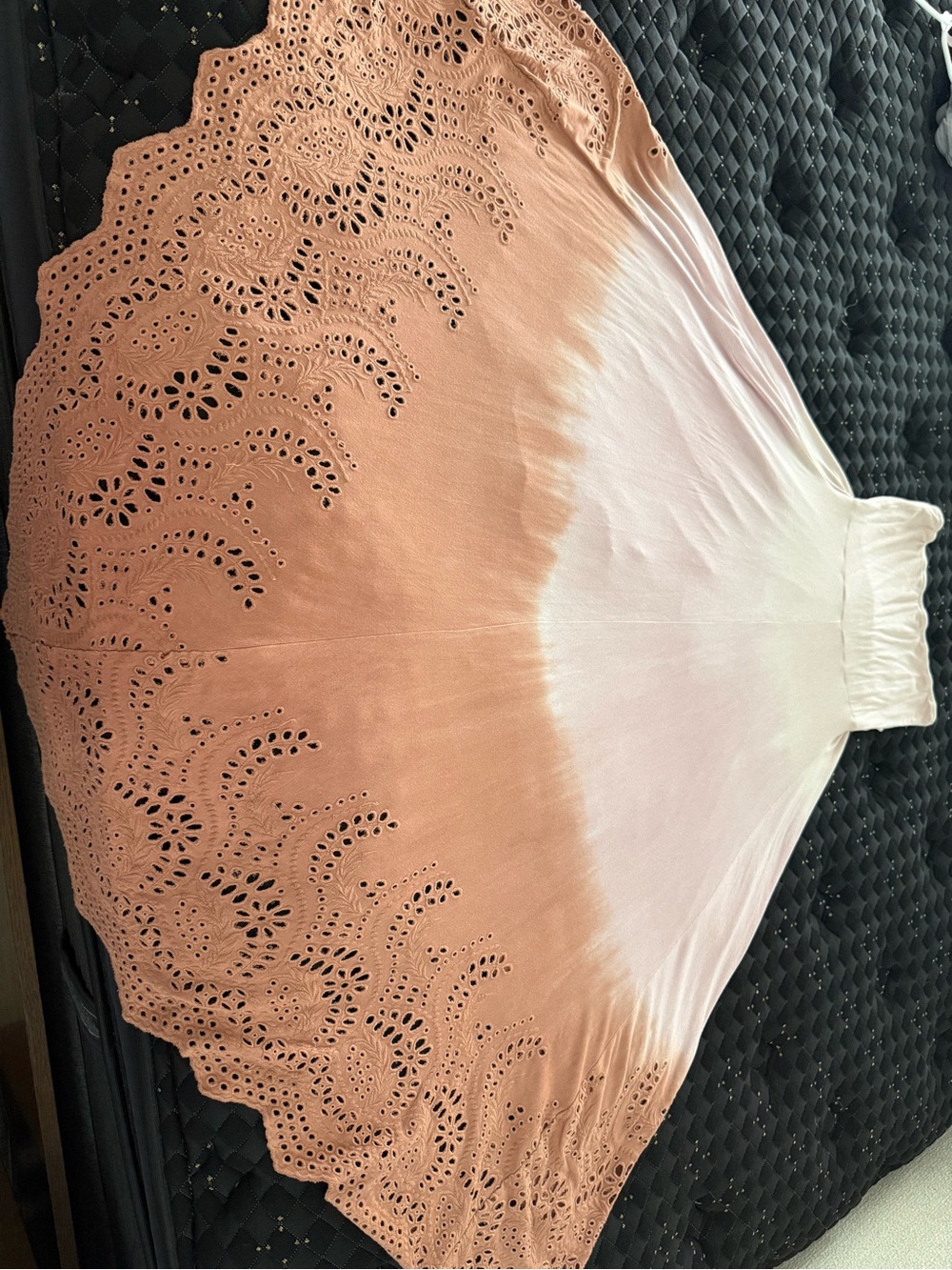 Sky Strapless Ombre Eyelet Maxi Dress - Blush Pink - Picture 3 of 5
